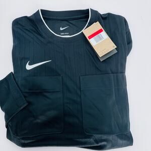 Nike Dri-FIT Soccer Referee Jersey Shirt Black DH8027-010 Men’s Size Large